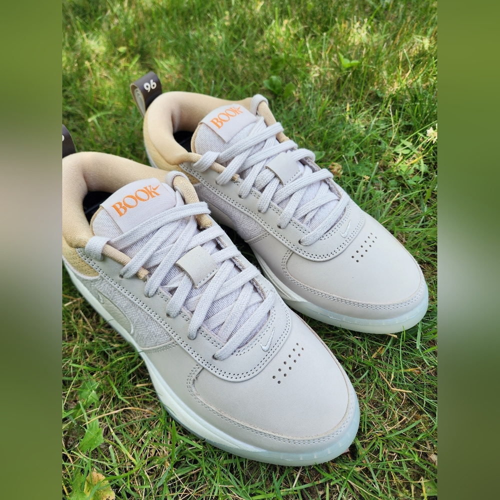 Size 7.5 - NEW Men's NIKE BOOK 1 "Grey/Sail" Light Orewood Brown - Picture 9 of 17